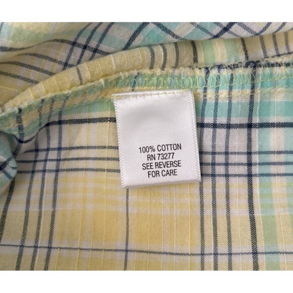 Croft & Barrow Women Plaid Button-Up Shirt Size L - Picture 7 of 8
